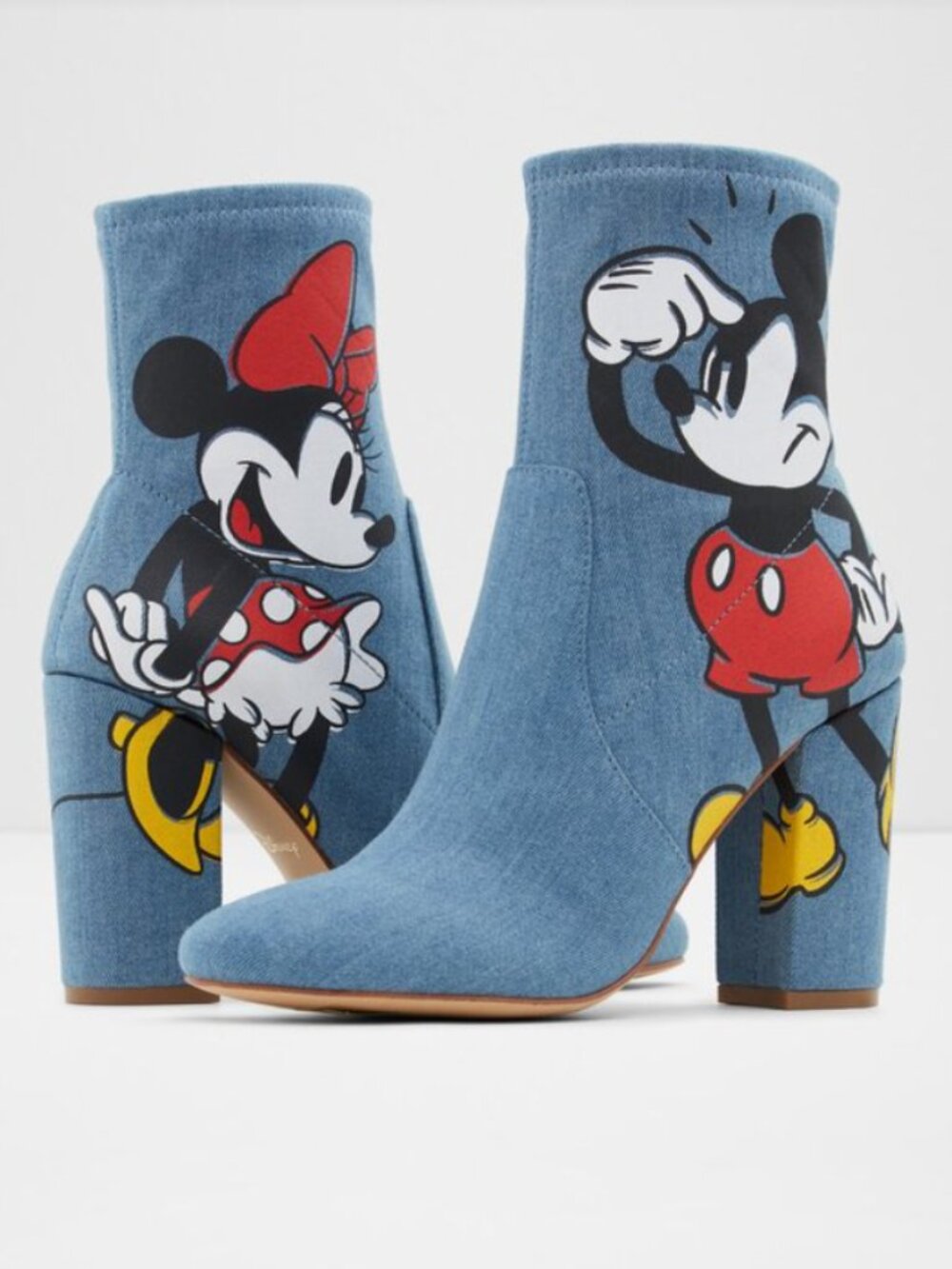 Disney x Aldo Special Edition 2019 Mickey and Minnie Step In Magic Denim Boots
